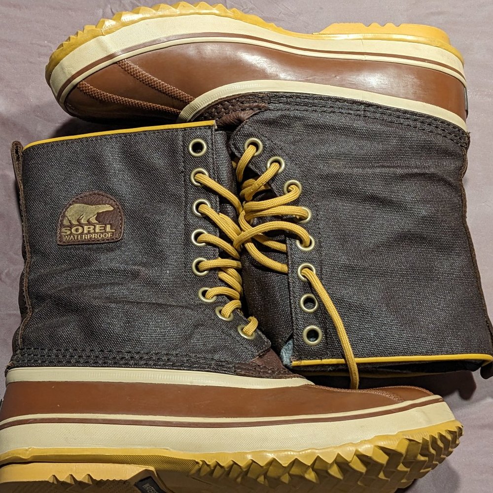 Men's Sorel NM1560-231 1964 Premium T CVS Cordovan Waterproof Snow Boots Size 9